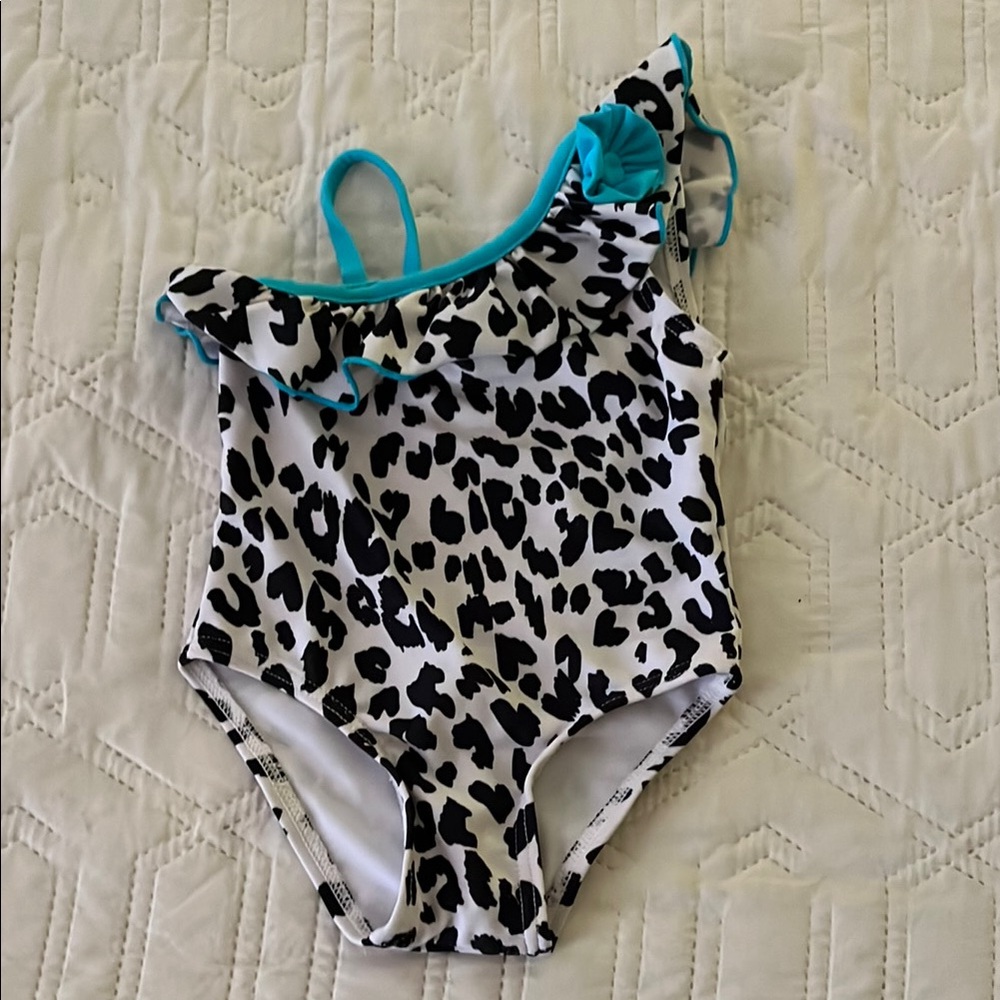 Flapdoodles Black and White One Piece Swimsuit